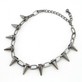 Spikes Necklace - Black Tin 