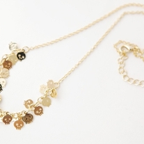 Tiny Skull Necklace - Gold - Thumbnail 1