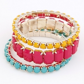Pastel Color multi layer bracelet