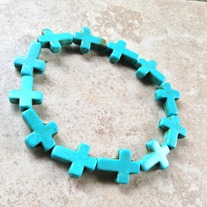 Turquoise Cross Bracelet