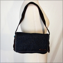 Denim Fringe Shoulder Bag