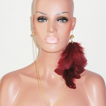 Cranberry Feather Earlace
