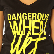 The Dangerous When Wet V-Neck in Black