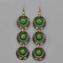 Green Dangle Earrings