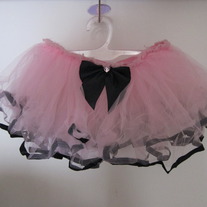 Pink tutu with black bow