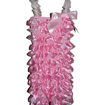 Baby Girls Satin Petti Romper Pink with White Dots Photo Prop
