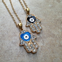 Crystal Hamsa Necklace