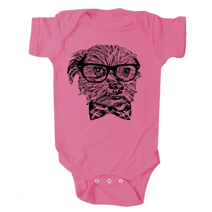 Hipster Dog Onesie Border Terrier Puppy 3 to 18 Months on Storenvy