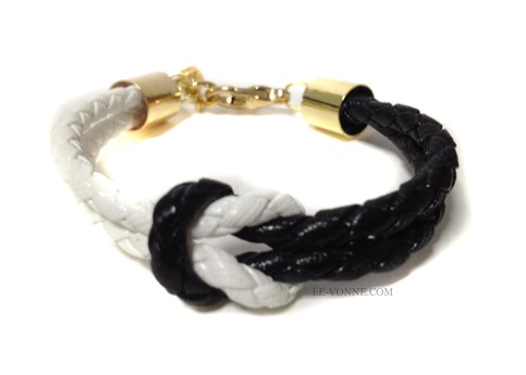 Black with White rope - Bracelet