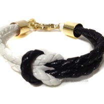 Black with White rope - Bracelet