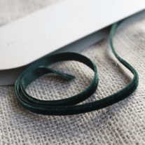 Vintage 1/4" Velvet Ribbon - Green