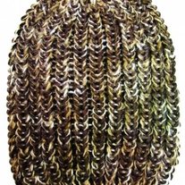 Brown Unisex Heathered mix chunky KNIT beanie