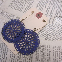 Purple Painted Earrings