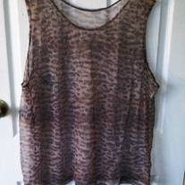 Lane Bryant Intimates Sheer Leopard Tank Top Sz 26/28
