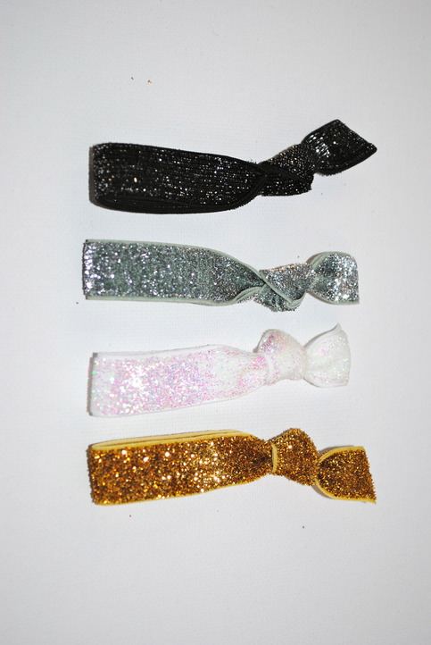 The Diva Set- 4 Glitter Hair Ties