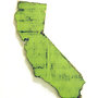California State (Pictured in Avocado) Pine Wood Sign Wall Decor Rustic Americana Cottage Country Chic Alternative Wedding Guest Book - Thumbnail 3