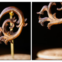 0g Tiger Ebony Hanging Earrings