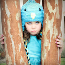 Blue Bird Toddler Girls Sized Handmade Crochet Hat (Unisex) 