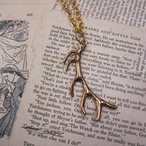 Gold Antler Necklace