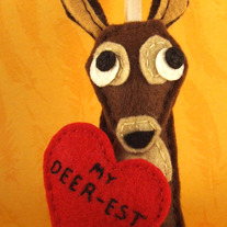 My Deerest Felt Valentine's Day Ornament - Ingrid the Deer