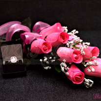 Pink Dipped Wax Roses