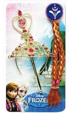 WG20 Frozen Elsa Custom Wig CROWN WAND Cosplay Costume Snow Queen KID children Â· angel-secret 