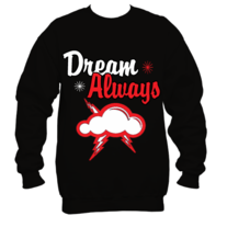 Dream Always Sweatshirt blk/red/wht