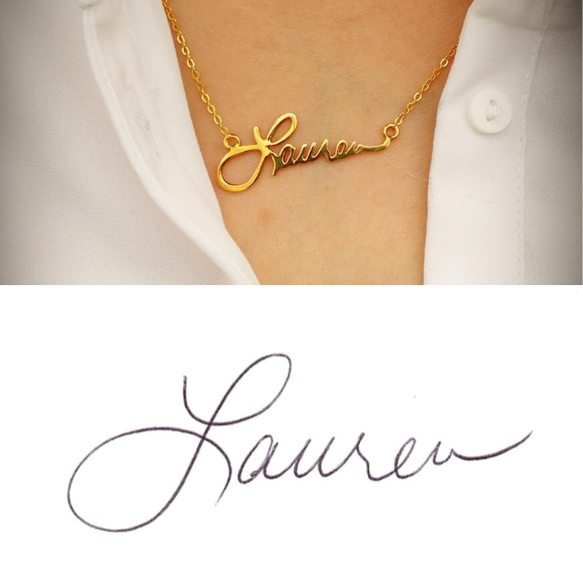 Custom signature necklace Clearance