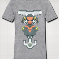 "NDSTRKTIBL" Tri Blend American Apparel Shirt for Men (Heather Gray)