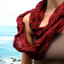 Garnet Red Scarf