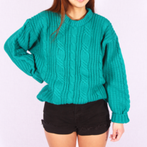 Teal knit sweater