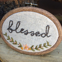 Thankful & Blessed hoops (Custom listing for Nicole)