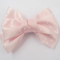 Pale Pink Polka Dot Hair Bow