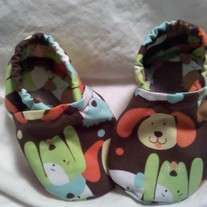 Baby Boy Crib Shoes- green puppy