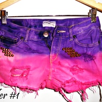 Ombre Studded Shorts