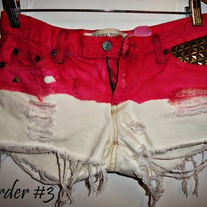 Ombre Studded Shorts 2