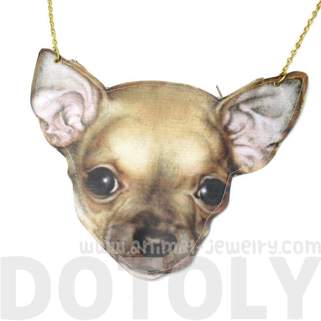 Chihuahua Puppy Head Shaped Vinyl Photo Print Cross Body Bag for Dog Lovers · DOTOLY Animal