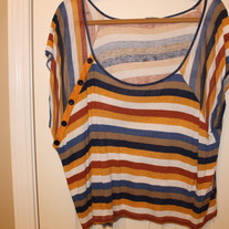 Striped Dolman Sleeve Top- Forever 21 Large