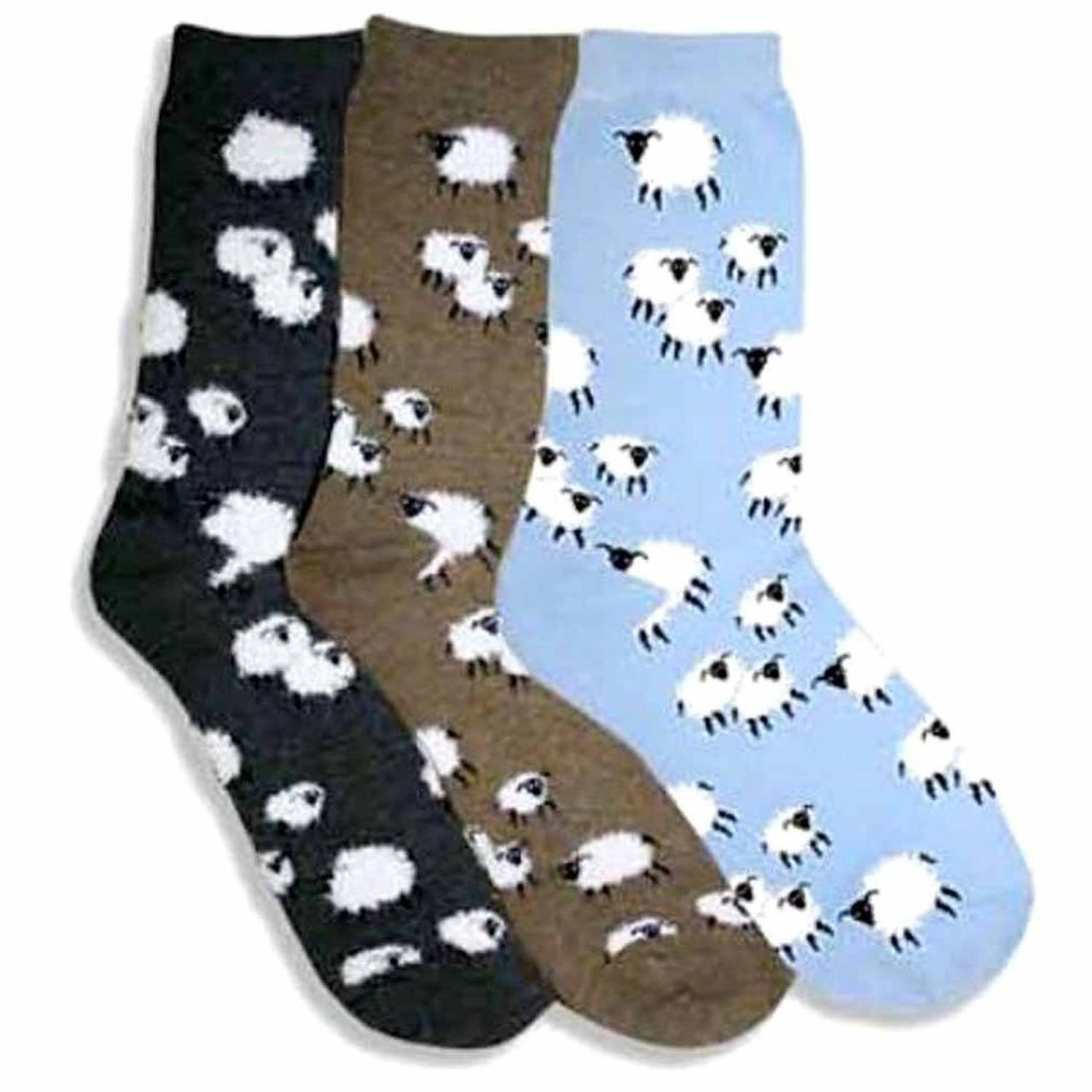Sheep Farm Novelty Printed Fluffy Comfortable Long Socks for Women in
