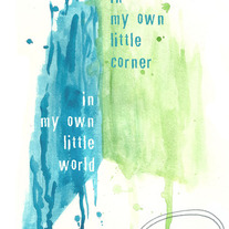 "My Own Little Corner" 8x10 Matte Print Inspiring Watercolor Illustration