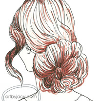 8x10 Matte Print, "Glorious Twist" from Original Ink Fashion Illustration