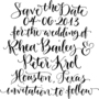 Save the Date Custom Handwritten Calligraphy Stamp - Thumbnail 3