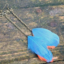 dangle feather earrings