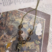 Amber Beaded Necklace with Charm *Choice of charm