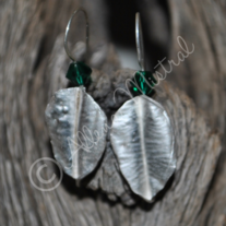 Fold Formed Leaf Earrings