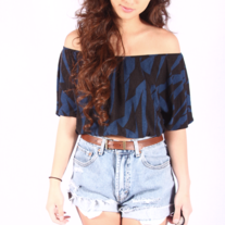 Geo print crop top 