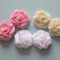 Felt Rose Pigtail Clips