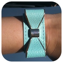 TEal Bow Strap Bracelet 