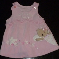 Pink Dress with Bear-Little Shining Star-Wishes and Kisses Size 3-6 Months