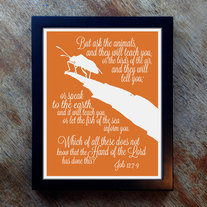 Job 12:7-9 11x14 inch Scripture Print